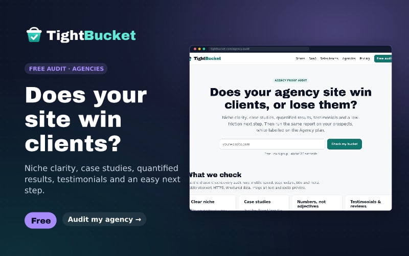 Agency Proof Audit: Does your site win clients?