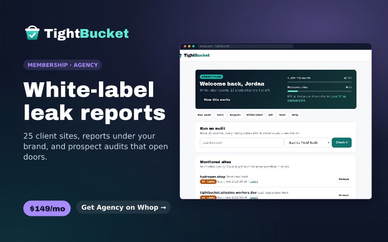 TightBucket Agency: White-label leak reports