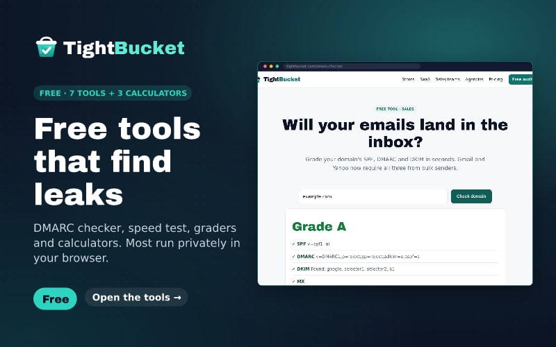 Free leak tools: Free tools that find leaks
