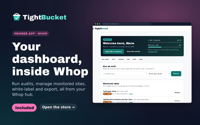 TightBucket on Whop